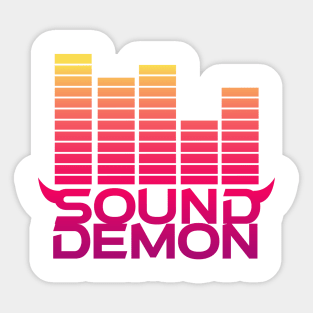 Sound Demon Sunset Pink Sticker